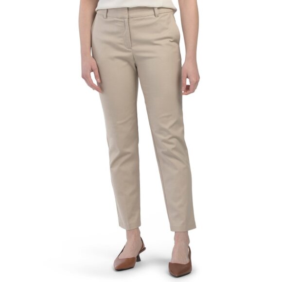JONES & CO JONES NEW YORK sand Straight Leg Pants - Picture 1 of 2